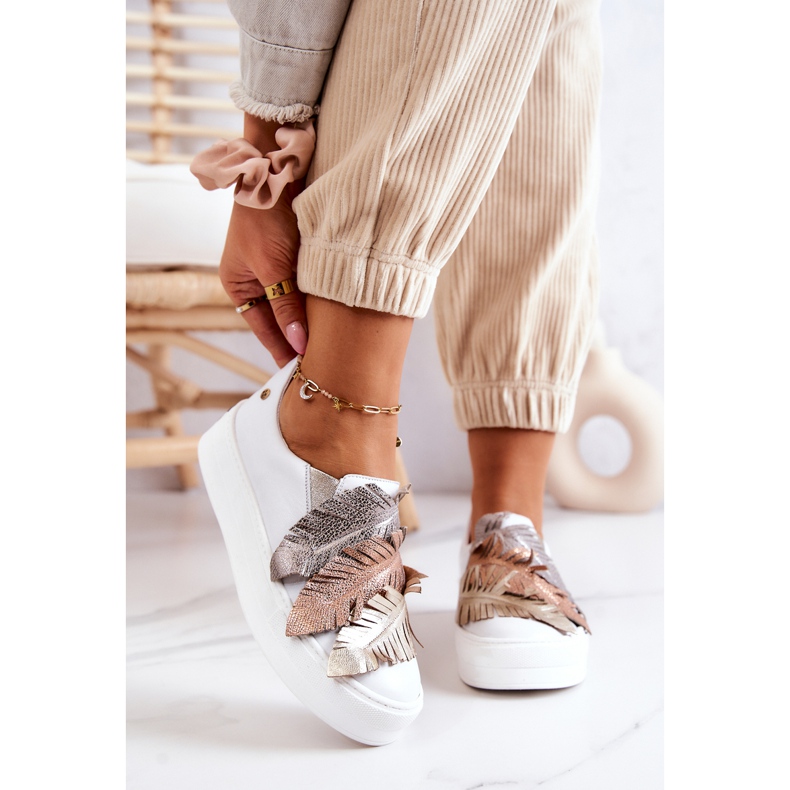 Női bőr tornacipő Slip-On Maciejka 05488-11 fehér 1