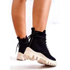 PS1 Velúr csizma Tied Black Hurricane fekete 4