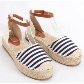 Gema Blue csíkos espadrillák sötétkék 1