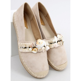 Lola Beige espadrillák kagylóval bézs 1