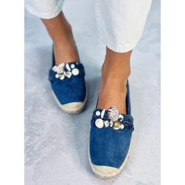 Lola Blue espadrillák kagylóval kék 2