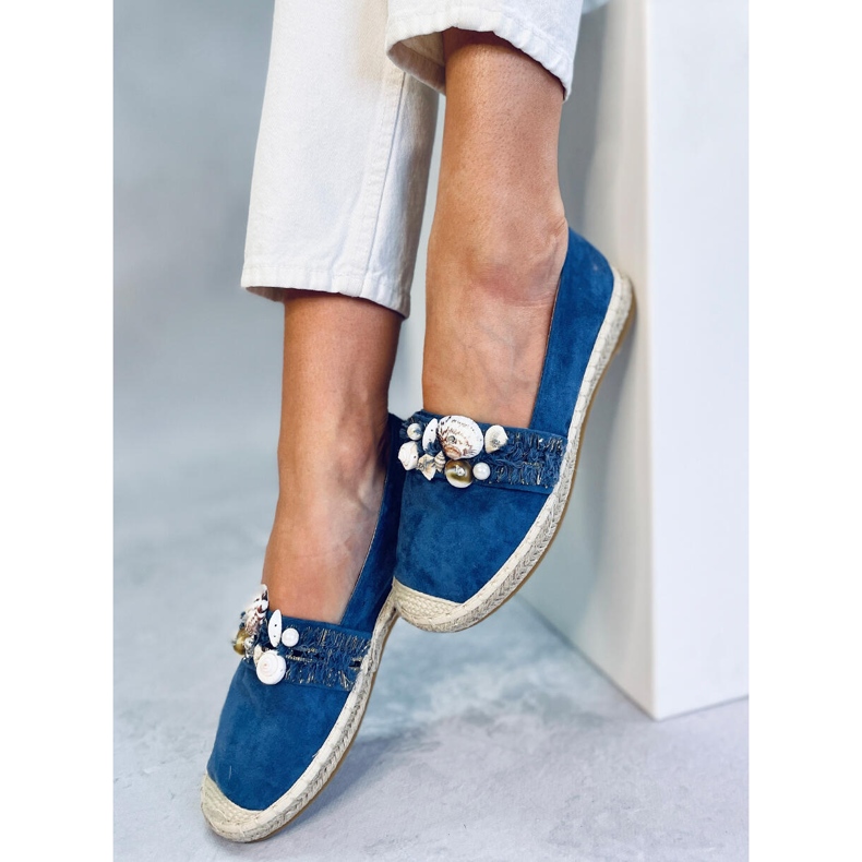 Lola Blue espadrillák kagylóval kék 1