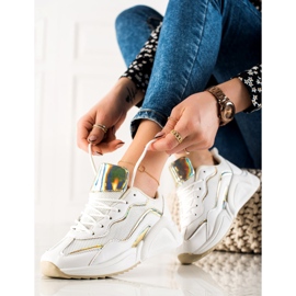 TRENDI Cipők Holo effektussal fehér 1