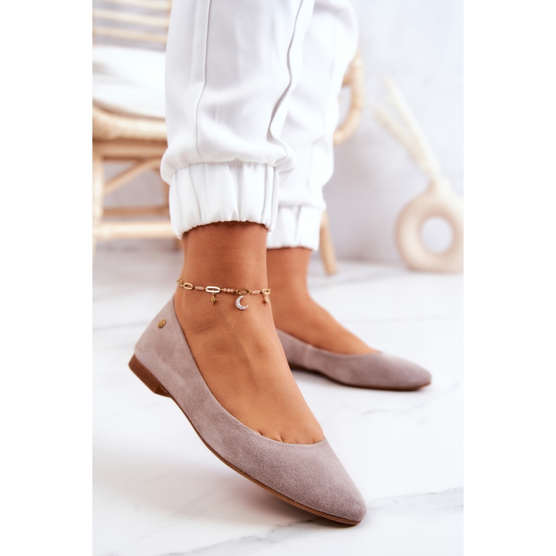 Női velúr balerina Maciejka 04100-42 bézs 2