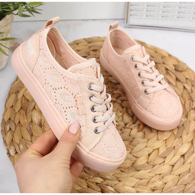 Csipke tornacipő Big Star Jr JJ374006 világos rózsaszín 1 Csipke tornacipő Big Star Jr JJ374006 világos rózsaszín 1