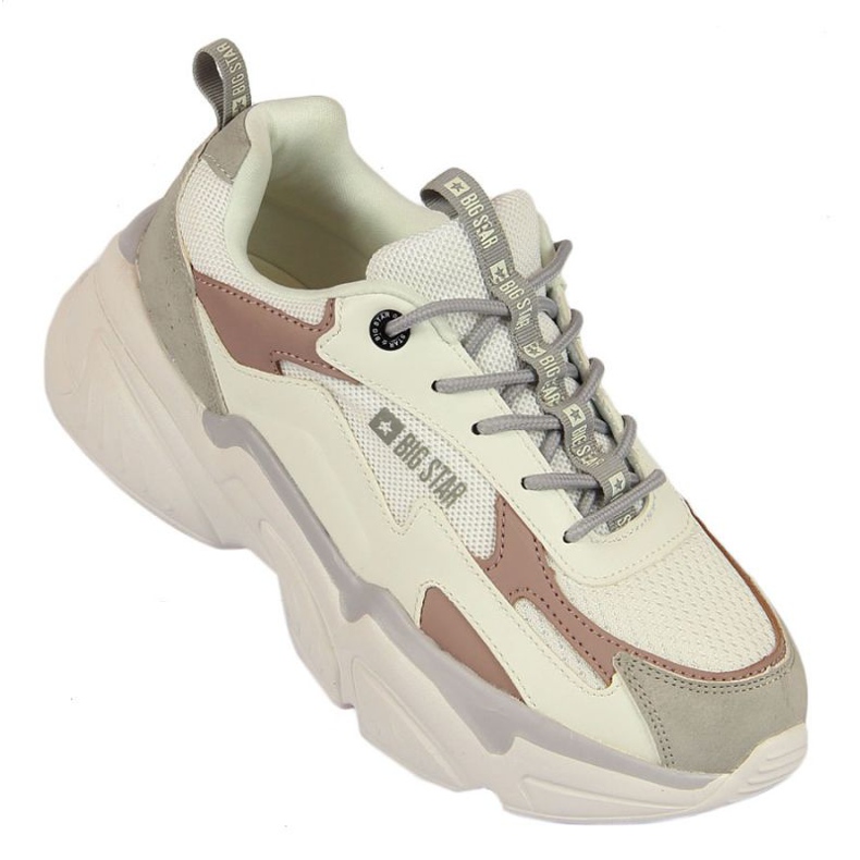 Sportcipő a platformon Big Star W HH274255 fehér szürke 1