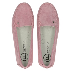 Bőr Loafers Filippo DP2037 / 22 PI Pink rózsaszín 4