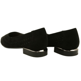 M.Daszyński Áttört balerinák flitterekkel Daszyński SA201-1 Fekete 5 M.Daszyński Áttört balerinák flitterekkel Daszyński SA201-1 Fekete 5