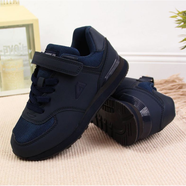 Tépőzáras cipő American Club Jr. AM788B sötétkék 2