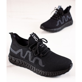 TRENDI Könnyű sportcipő fekete 1