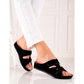 Kényelmes és könnyű VINCEZA papucs fekete 1