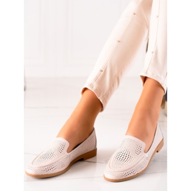 Goodin Áttört mintás bőrcipők bézs 1