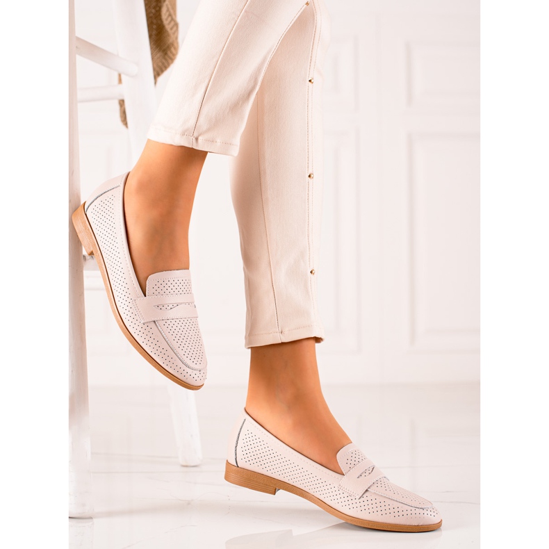 Goodin Áttört bőrbordák bézs 1