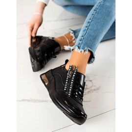 Goodin Bőr tornacipő cipzárral fekete 2