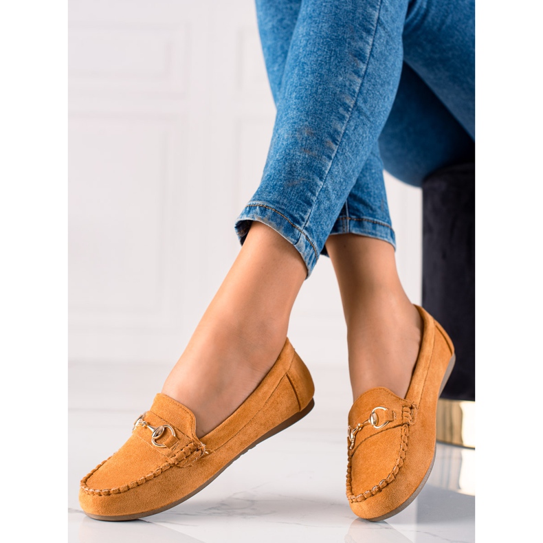 TRENDI Kényelmes naplopók díszekkel barna 1