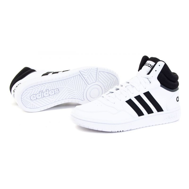 Adidas Hoops 3.0 Mid M GW3019 cipő fehér 1