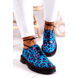 Női Oxfords Maciejka 04087-47 bőrcipő, kék sokszínű 3