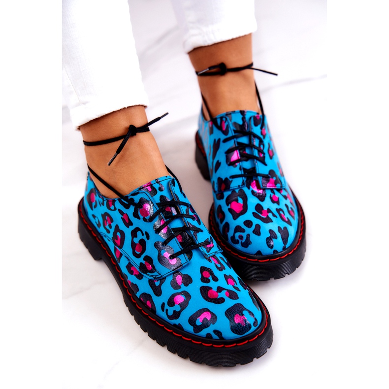 Női Oxfords Maciejka 04087-47 bőrcipő, kék sokszínű 5 Női Oxfords Maciejka 04087-47 bőrcipő, kék sokszínű 5