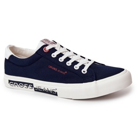 Divatos klasszikus tornacipő Cross Jeans JJ1R4028C sötétkék 1