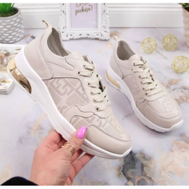 Bőr tornacipő S.Barski W OLI150 bézs 1