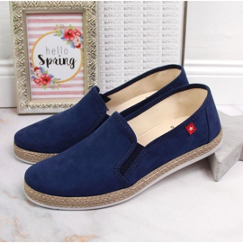 Az espadrillák a Big Star W JJ276003 sötétkék színűre csúsztathatók 2