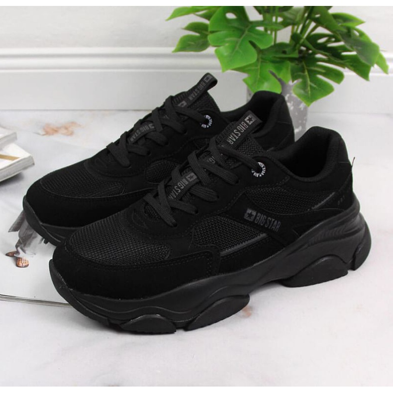 Fekete sportcipő Big Star W JJ274578 2