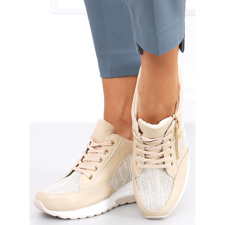 Bézs Wedge Sneakers Nasto Nude 1