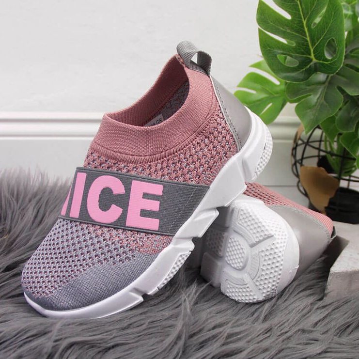 McKeylor Jr JAN94A zokni sportcipő rózsaszín szürke 2