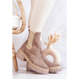 PA2 Női velúr bézs Eliann csizma 2