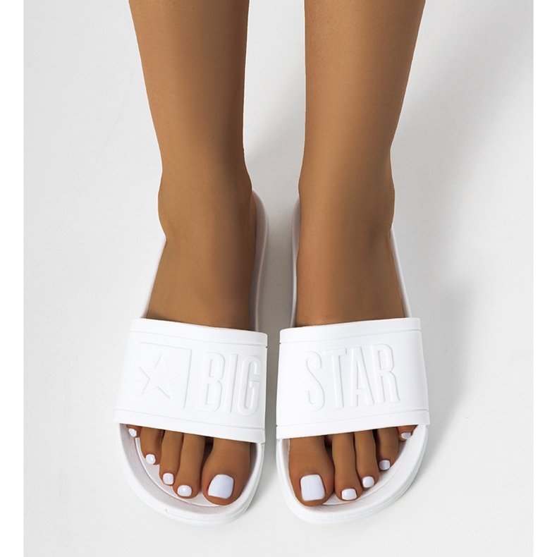 Fehér női Big Star DD274A268 papucs 1
