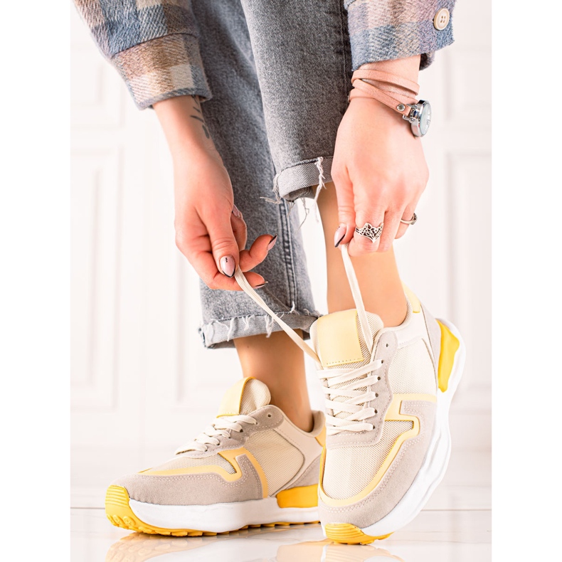 TRENDI Sportcipő bézs 1