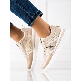 TRENDI Stílusos cipők bézs barna 1