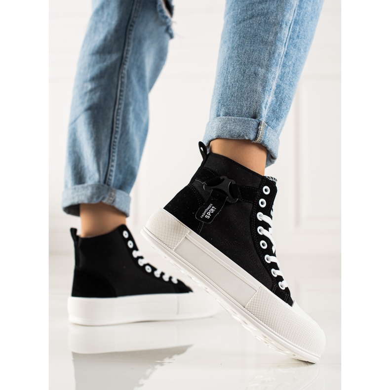 G2G/Good To Great Divatos magas cipők fekete 2