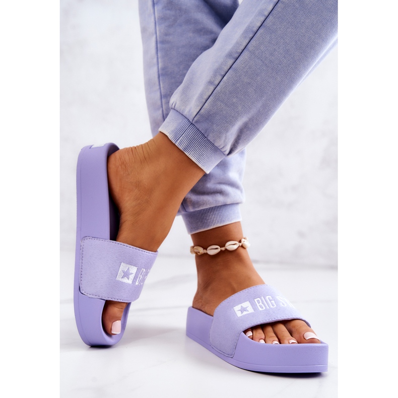 Gumi papucs Big Star JJ274A265 Violet ibolya 2