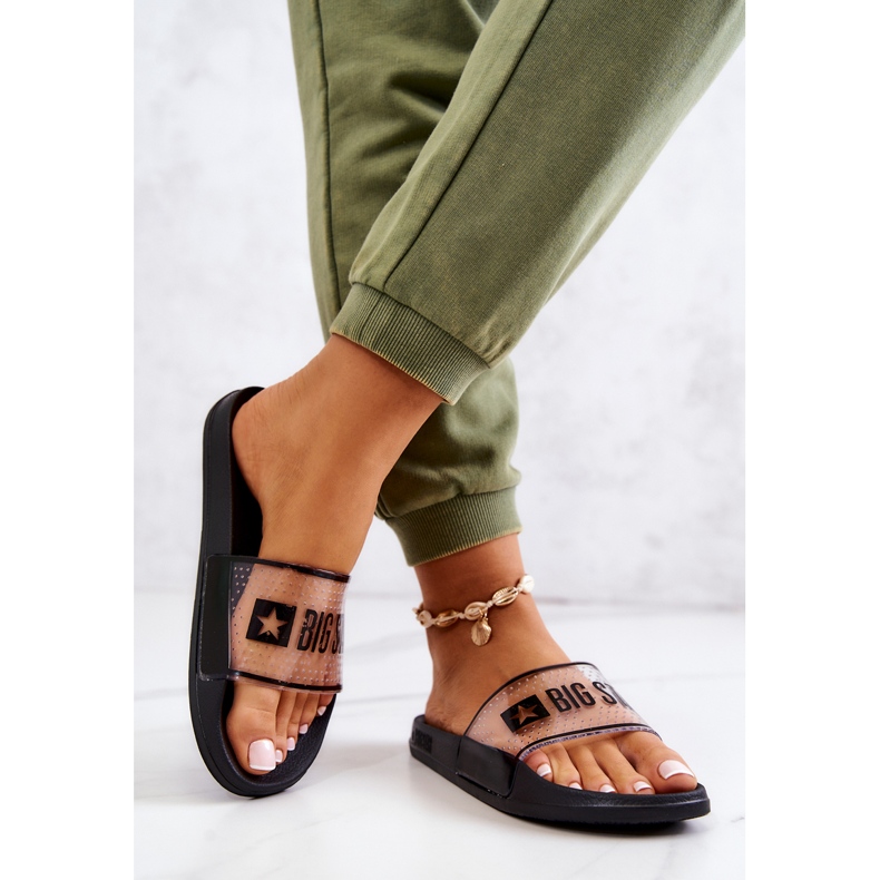 Női papucs Big Star JJ274639 fekete 2