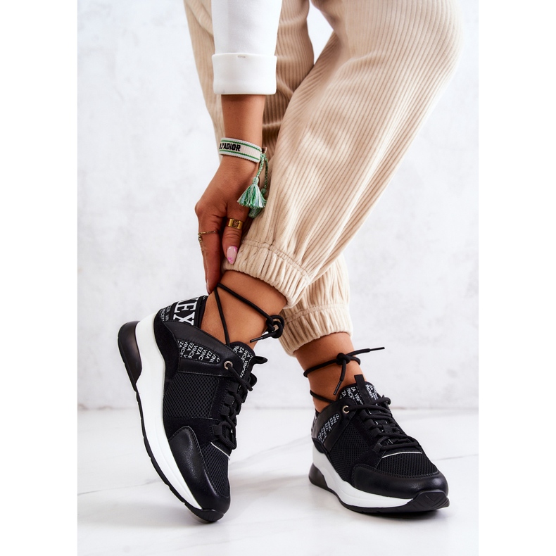 Vinceza Sportcipő Cipők Wedge Black Lorey fekete 2