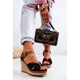 Női szandál Wedge Big Star JJ274937 fekete 1