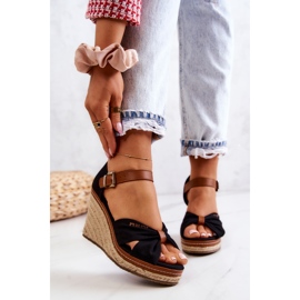 Női szandál Wedge Big Star JJ274937 fekete 2