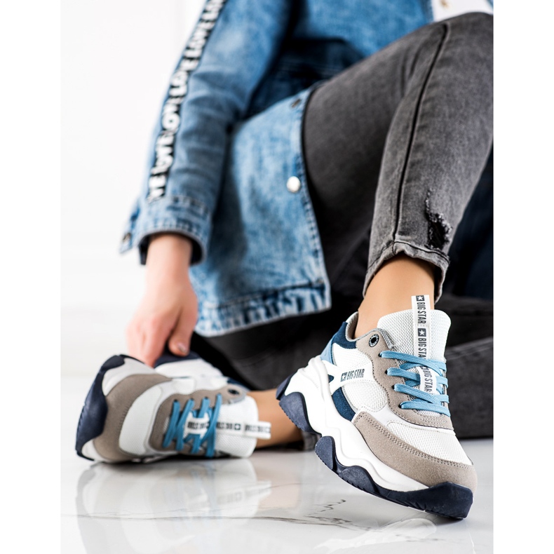 Női tornacipő Big Star JJ274580 fehér kék sokszínű 2