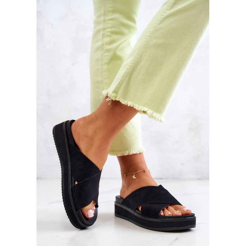 Női papucs Big Star JJ274721 fekete 2