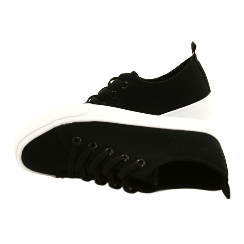 Gyerekfekete kötött klasszikus Atletico WY20761 cipők 4