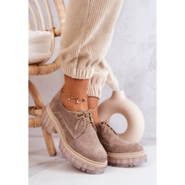 Divatos velúr cipők bézs Lauriss 2 Divatos velúr cipők bézs Lauriss 2