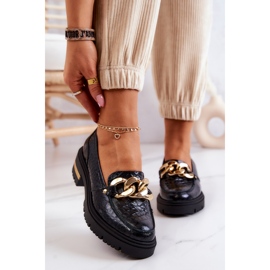 PA2 Női naplopók Bőr cipők Fekete Mollie 2