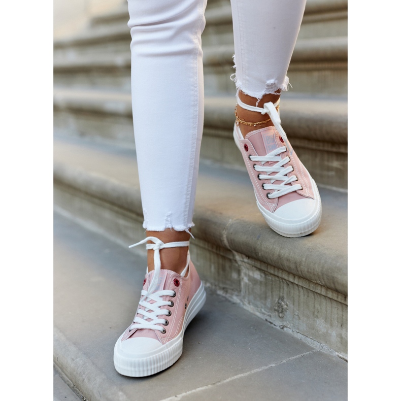 Női alacsony tornacipő Big Star JJ274385 rózsaszín 1