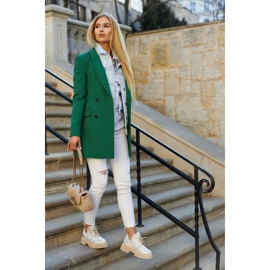 Cipők a masszív talpon Nicole 2701/004 fehér és arany bézs aranysárga 1