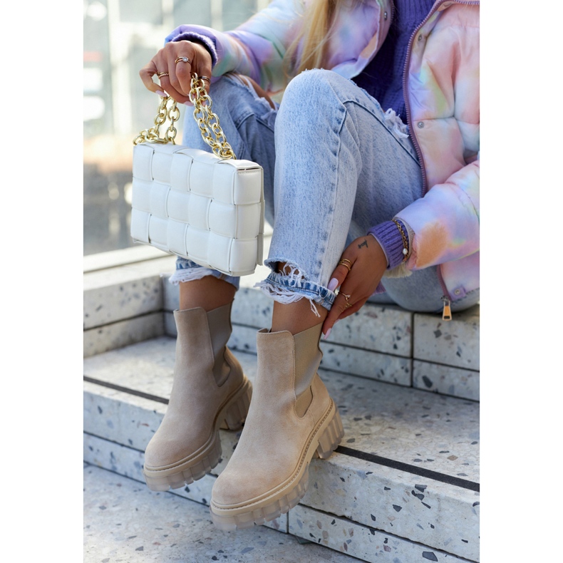 Lemar Velúr női csizma világos bézs kennel 2 Lemar Velúr női csizma világos bézs kennel 2