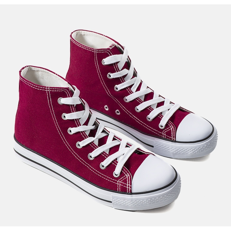 Bordó bokáig érő tornacipő a Bagwell-től piros 1 Bordó bokáig érő tornacipő a Bagwell-től piros 1