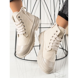 Sabatina Eredeti magas tornacipő bézs 1