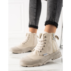 Sabatina Eredeti magas tornacipő bézs 2