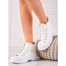 Forever Folie Divatos magas cipők fehér 2